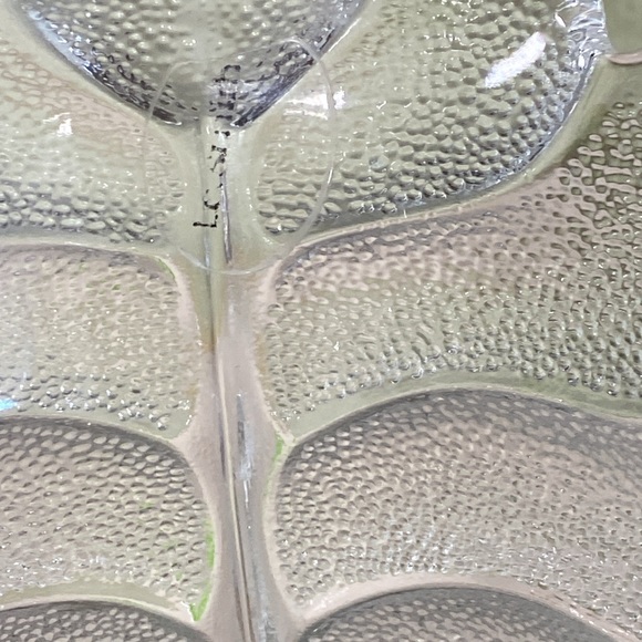 LE Smith Glass Clear Carnival Glass Aurora Jewels Leaf Basket - Picture 4 of 4